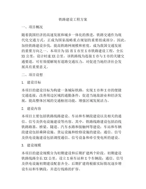 铁路建设工程方案