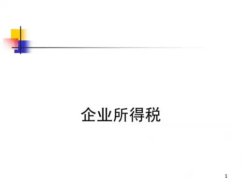 中国税制-企业所得税(PPT 154张)
