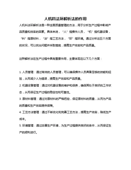 人机料法环解析法的作用