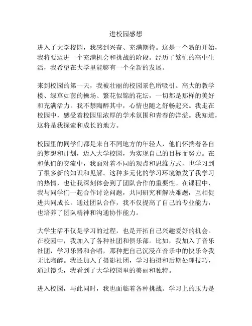 进校园感想