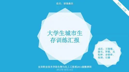 大学生城市生存训练PPT模板