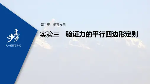 2022年高考物理一轮复习 第2章 实验三 验证力的平行四边形定则