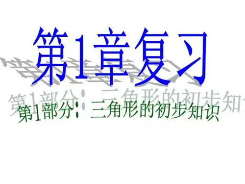三角形初步知识复习