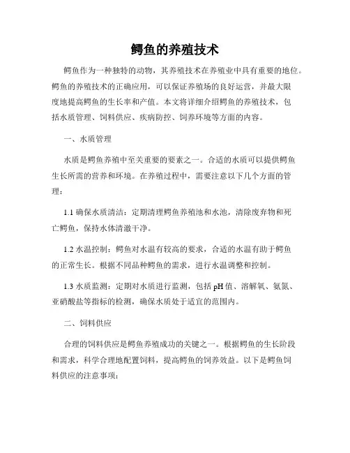 鳄鱼的养殖技术