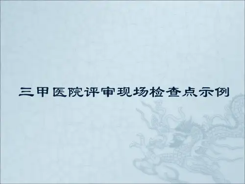 三甲医院评审现场检查点示例