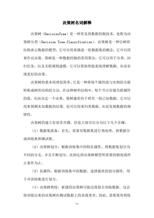 决策树名词解释