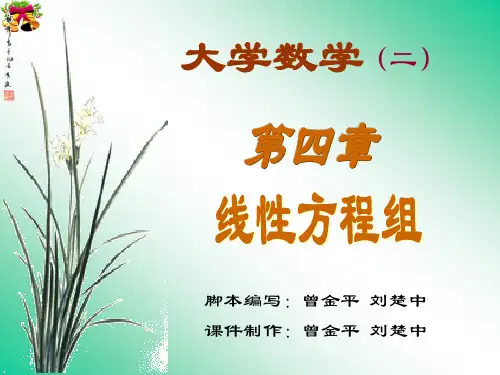 04_大学数学(二)-线性方程组