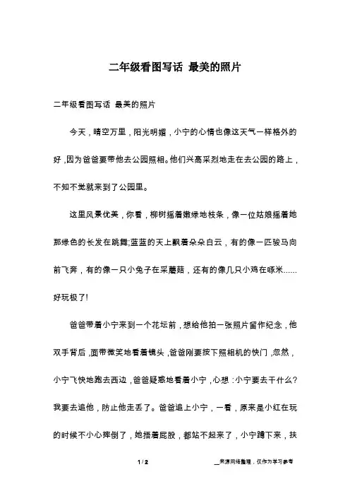二年级看图写话 最美的照片