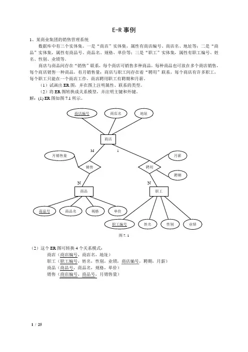 ER图例子