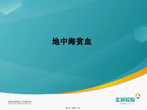 地中海贫血学习课件