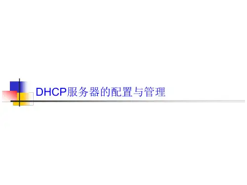 DHCP服务器配置和管理