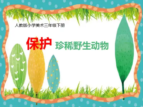 《保护珍稀野生动物》PPT优秀课件