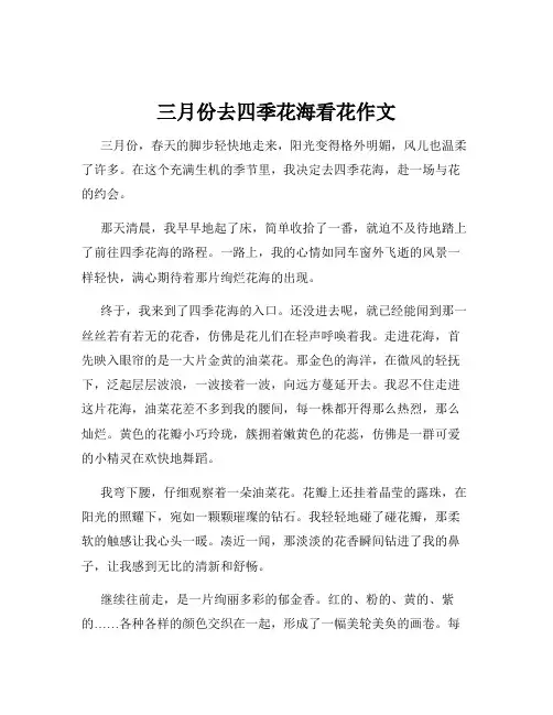 三月份去四季花海看花作文