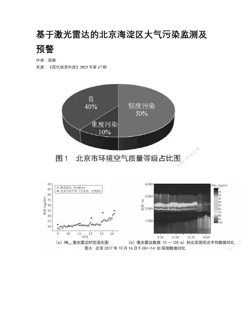 基于激光雷达的北京海淀区大气污染监测及预警