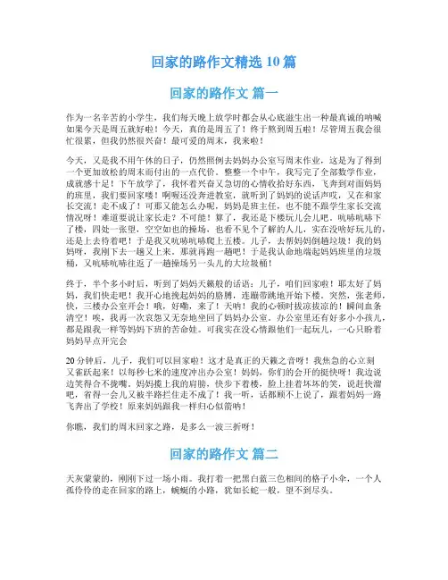 回家的路作文精选10篇