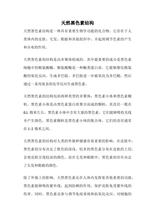 天然黑色素结构