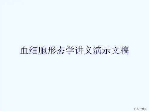 血细胞形态学讲义演示文稿