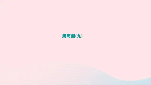 八年级数学下册周周测九作业新版新人教版