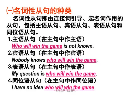 名词性从句完整版经典实用