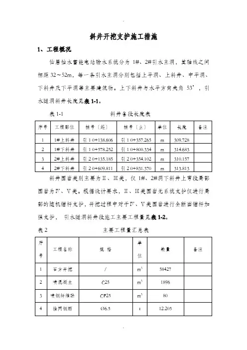 抽水蓄能电站引水系统斜井开挖方案(爬罐)