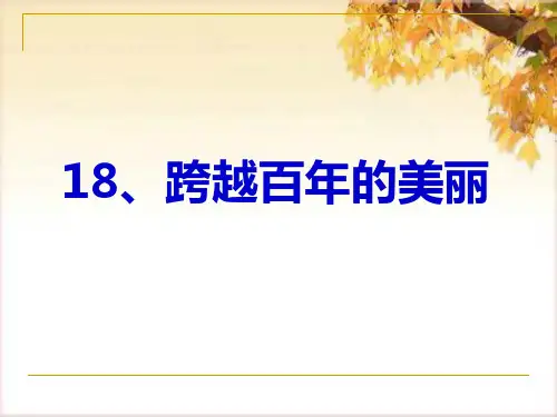 18、《跨越百年的美丽 》大井 姜晓杰