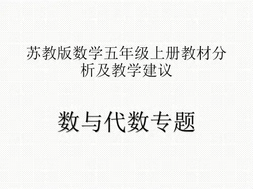 数与代数专题教材分析(课件)五年级上册数学苏教版