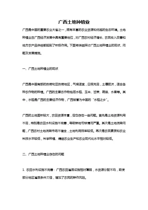 广西土地种植业
