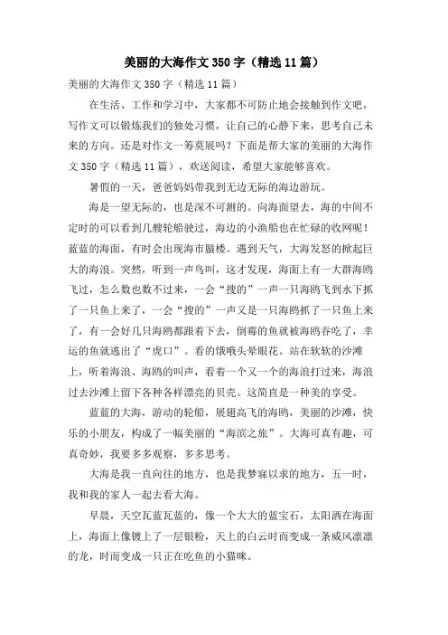 美丽的大海作文350字(11篇)