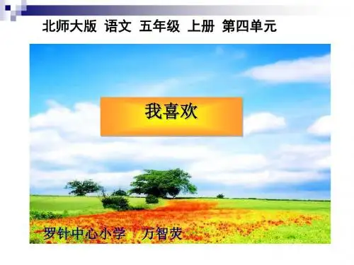 五上《我喜欢》ppt课件全面版