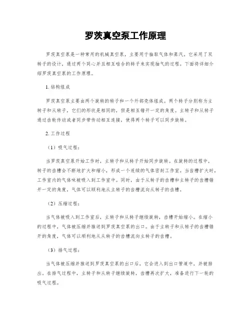 罗茨真空泵工作原理