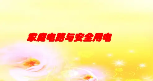 苏科版九年级物理下册第15章同步教学课件：15.4家庭电路与安全用电(共32张PPT)