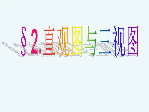 高中数学课件-直观图与三视图