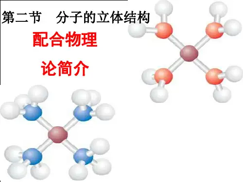 高中化学选修人教版分子的立体结构配位理论课件