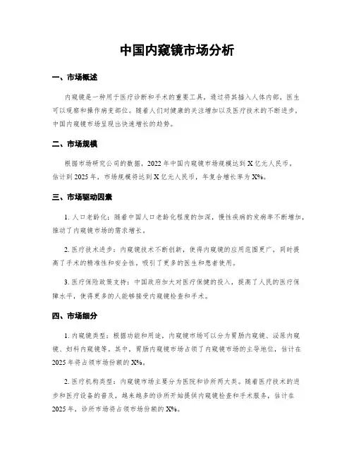 中国内窥镜市场分析