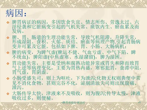 脾胃病的针刺治疗课件
