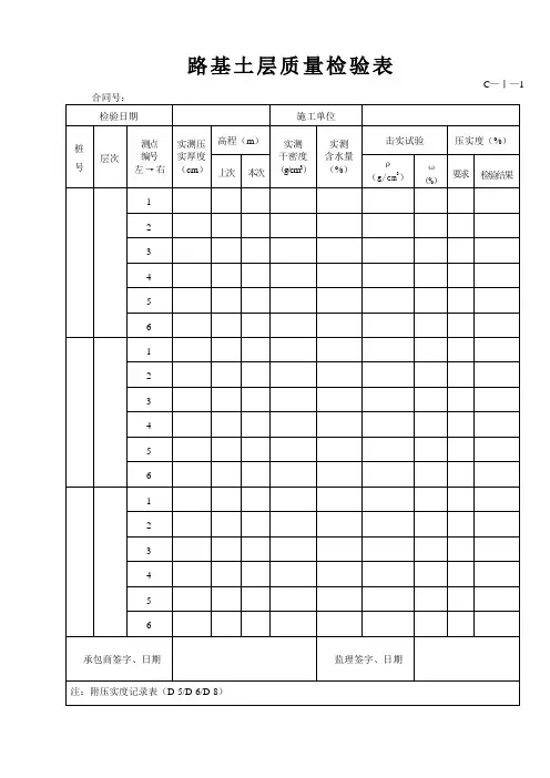 C1类表格-评定表