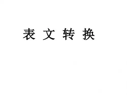 表文转换(用)