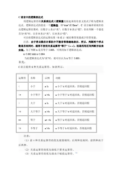 逻辑表达式