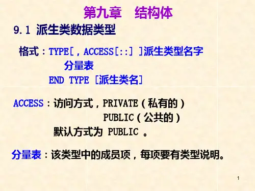 Fortran结构体PPT课件