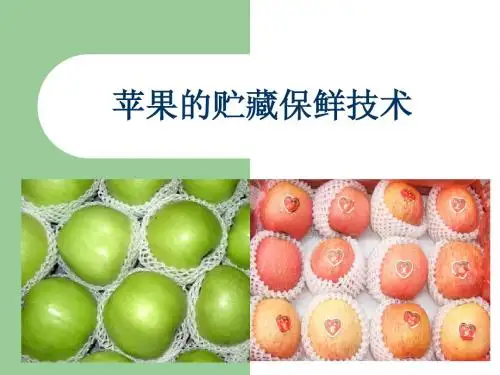 苹果的贮藏保鲜