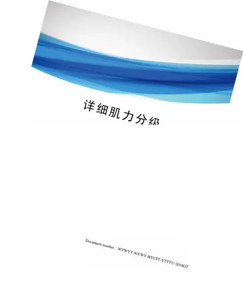 详细肌力分级