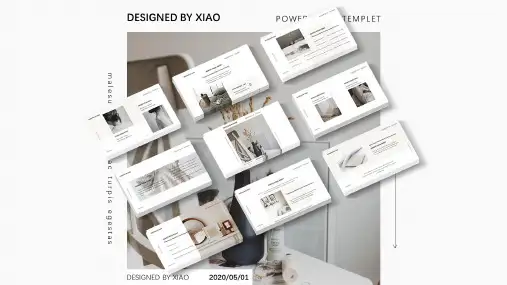 MUJI无印良品极简风格ppt模板