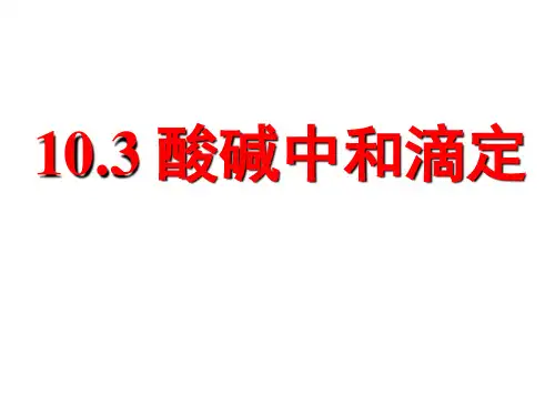 2013沪科版高二上10.3《酸碱滴定》