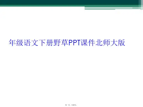 年级语文下册野草PPT课件北师大版