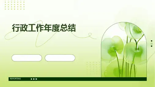 行政工作年度总结PPT