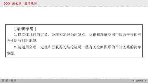 专题37直线平面平行的判定与性质ppt课件