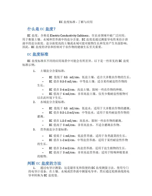 ec盐度标准