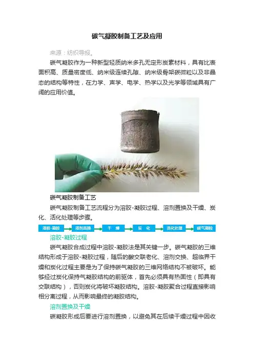 碳气凝胶制备工艺及应用