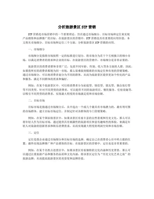 分析旅游景区STP营销