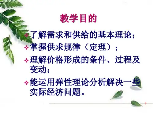 第2章需求供给与均衡价格理论ppt课件